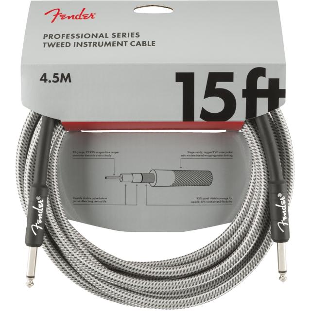 Cavo per strumenti serie Professional 15' White Tweed