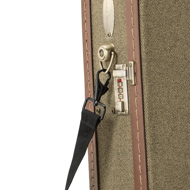 Archtop hardcase for acoustic guitar in Snowflake covering