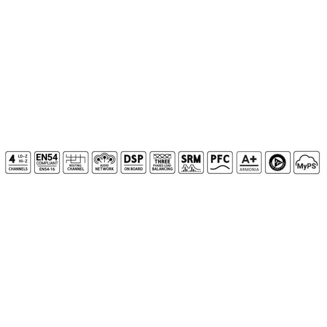 4-channel Benchmark Amplifier with DSP and optional Dante™