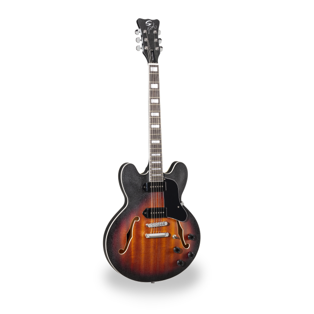 Double cutaway semi-acoustic guitar w/Single coils