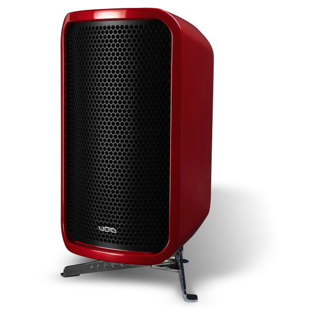 Active reflex subwoofer with dual 8” woofers and amplifier module, 600 W, 24-bit DSP, IP-rated (red)