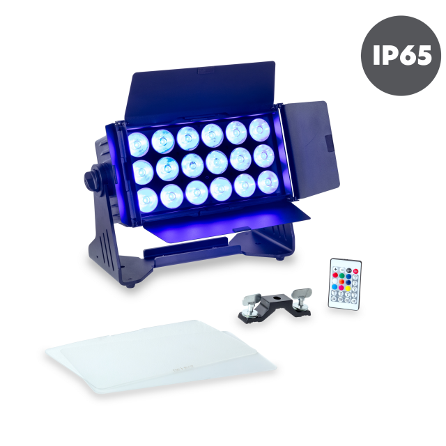 Faro wash a batteria ad alta potenza 18x15W IP65