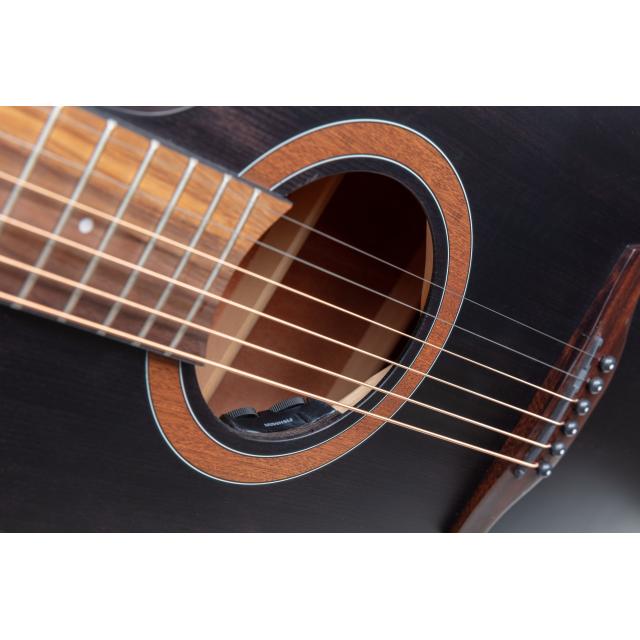 Dreadnought cutaway acoustic guitar with armrest and preamp