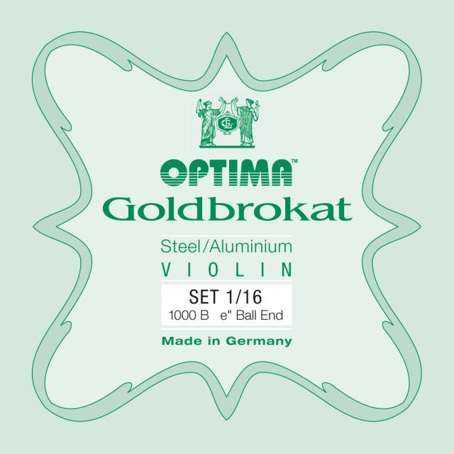 VIOLIN  OPTIMA GOLDBROKAT SET 1000 B 1/16