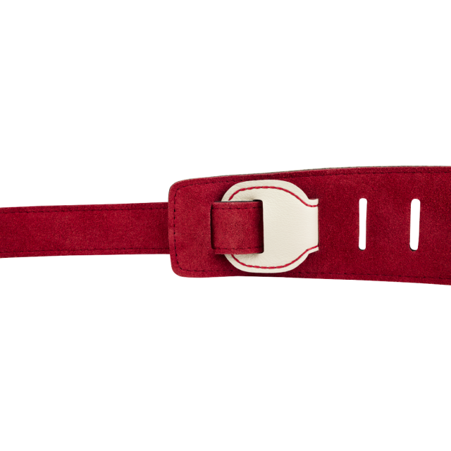 John 5 Leather Strap, White and Red