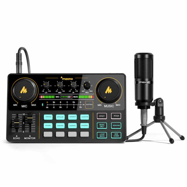 Portable Live Streaming and  Podcast kit for Computer and Smartphone MAONOCASTER LT AU-AM200-S1