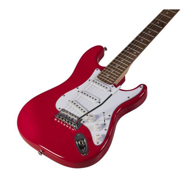 3/4 double cutaway electric guitar with 3 single coils