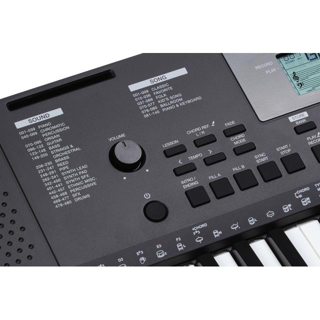 Tastiera entry level a 61 tasti "Touch Response" con sistema di illuminazione LED dei tasti
