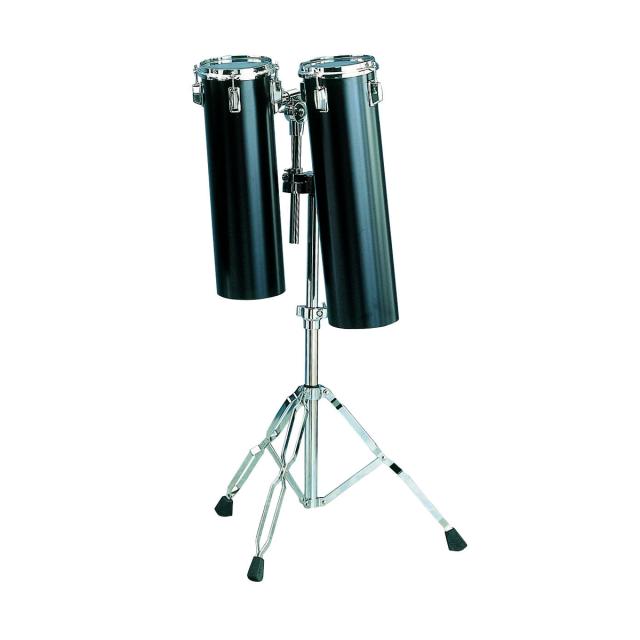 Coppia di Octoban in alluminio nero con stand