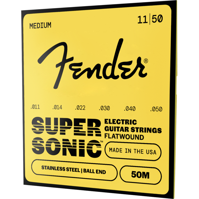 Muta Fender SuperSonic™ 50H Guitar Strings, Flatwound Stainless Steel, Ball End,  .011-.050, 0730050402