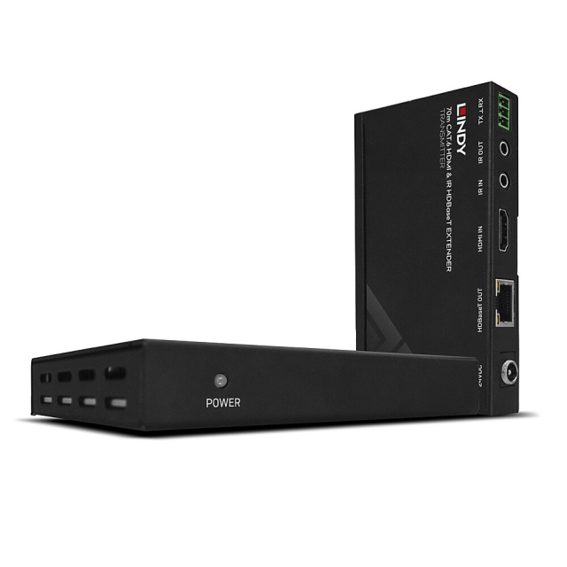 HDBaseT Cat.6 HDMI 4K30 Extender with IR and RS-232, PoC, 70 m