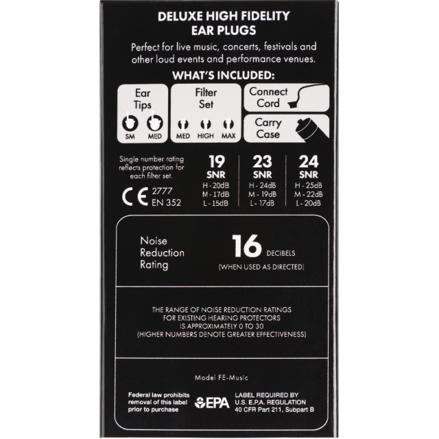 Deluxe Hi-Fi Ear Plugs, 0990545001