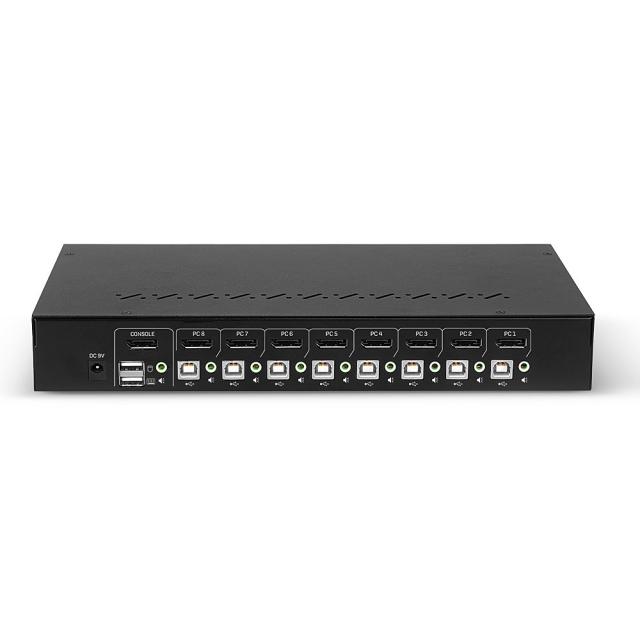 Switch KVM DisplayPort 1.2, USB 2.0 & Audio, 8 Porte