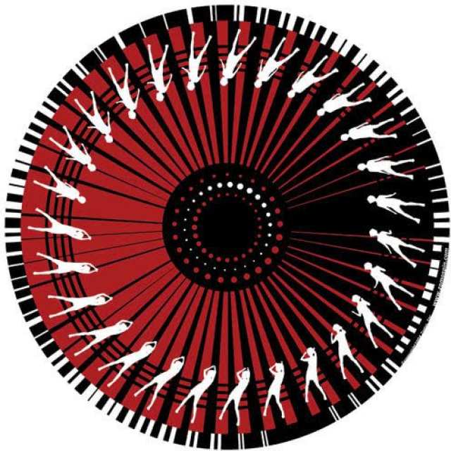 2x Slipmats - Dance - red