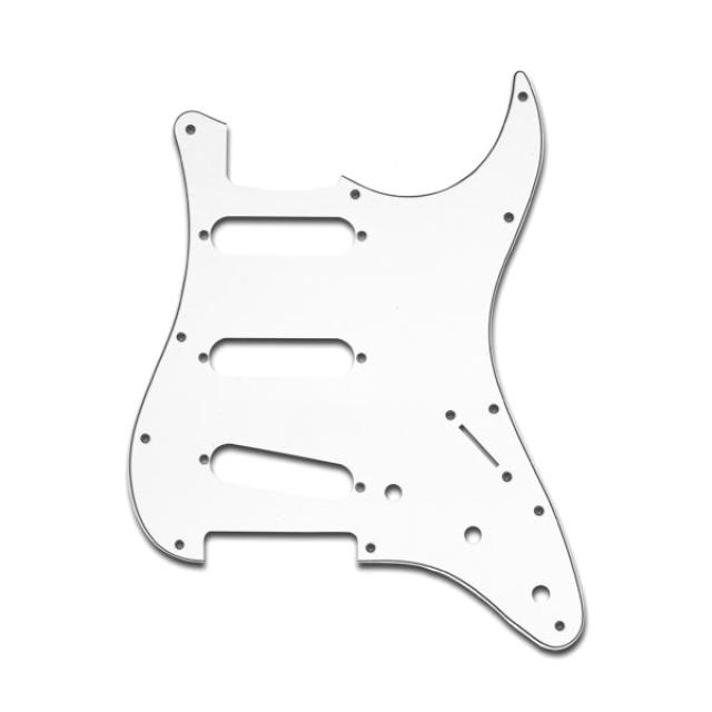Mascherina per Chitarra Stratocaster, 3 Strati, Bianco