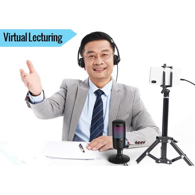 USB Digital Microphone, LED RGB effects