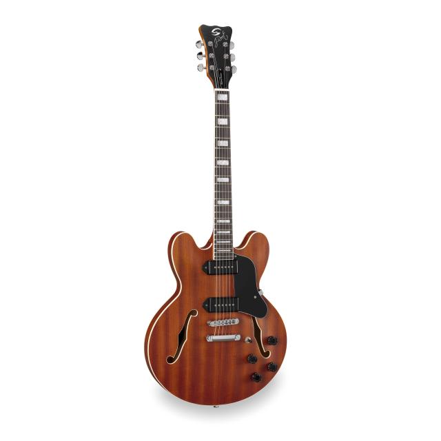Double cutaway semi-acoustic guitar w/Single coils