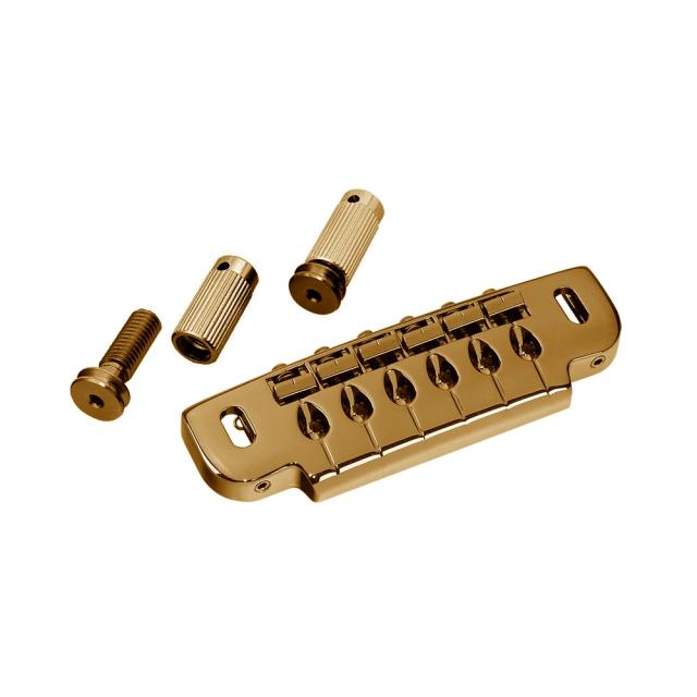 Ponte Attaccacorde Tipo PRS per Chitarra Elettrica (Dorato)