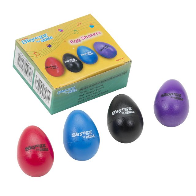 Maracas a forma di uovo colorati (conf. 4 pezzi)
