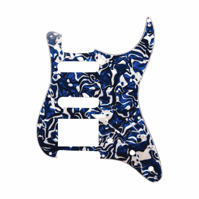 Strat Pickguard Blue Swirl Pearl (H-S-S)