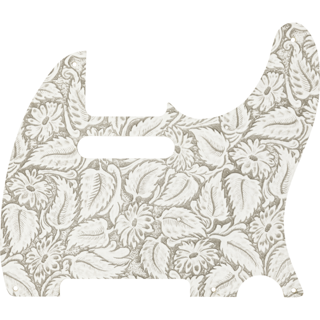 Mascherina Waylon Jennings Leather Pickguard, White