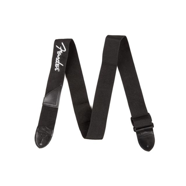 Tracolla in polietilene Black da 2 pollici con logo White