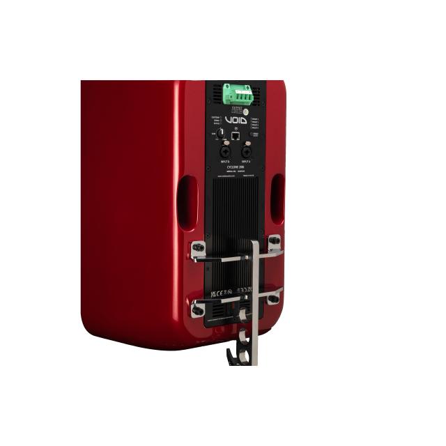 Subwoofer attivo reflex con doppio woofer da 8” e modulo amplificatore, 600 W, DSP a 24-bit, IP-rated (colore Rosso)