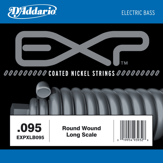EXP Coated Nickel Round Wound Bass Guitar Single String, .095
