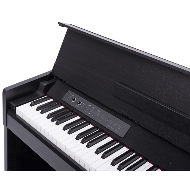 Compact digital piano with black finish