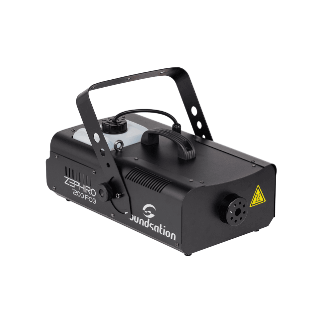 Compact and lightweight fog machine with wired and wireless controllers