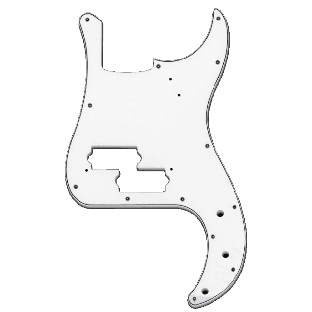 Pickguard for Precision Bass, 3 Layers, White
