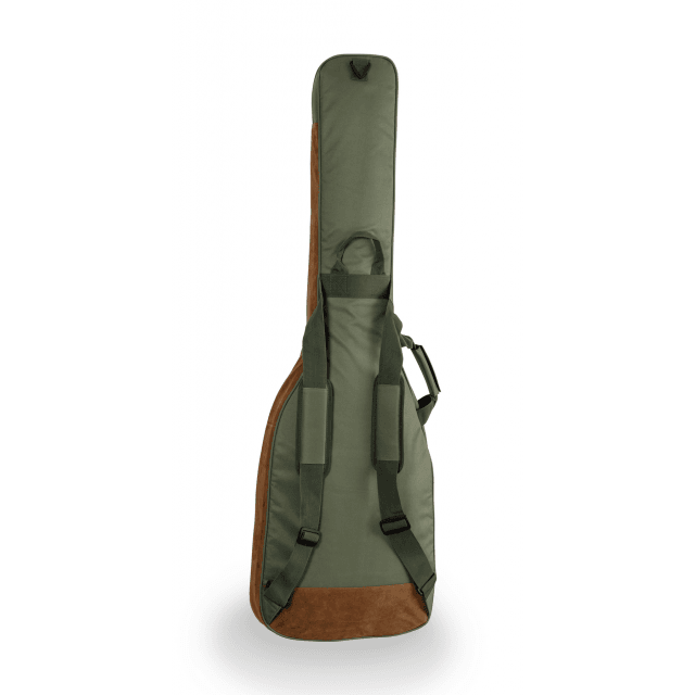 Borsa basso elettrico con inserti in pelle suede