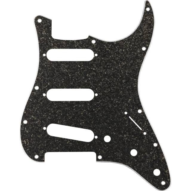 Hybrid Glass/Glitter Stratocaster® S/S/S Pickguard, Dark Gray Sparkle, 0992187001