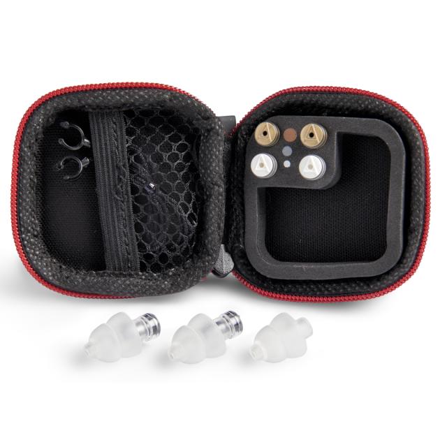 Earplug kit for hearing protection including 3 attenuation filters and travelbox - Black edition 2014