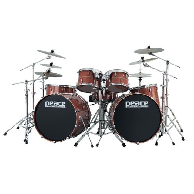 Striking lacquered finish 100% Bubinga 5 pcs Drum Kit