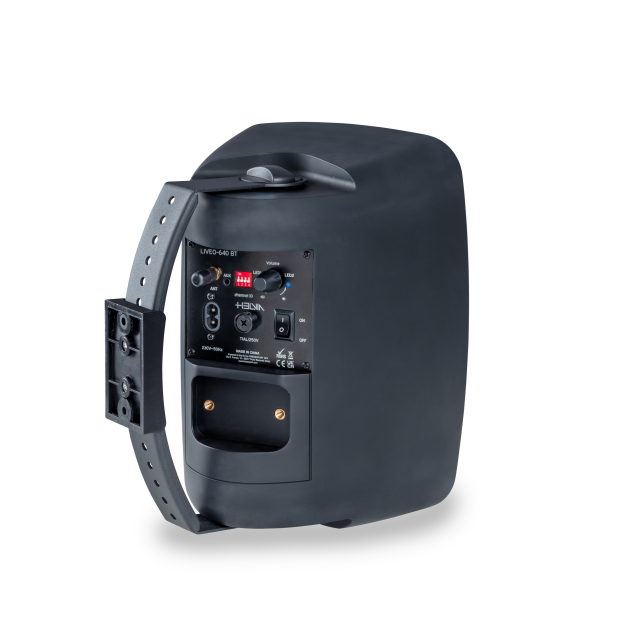 6.5" 2-Way Active Wall-Mount Speaker Pair with BT control, Black