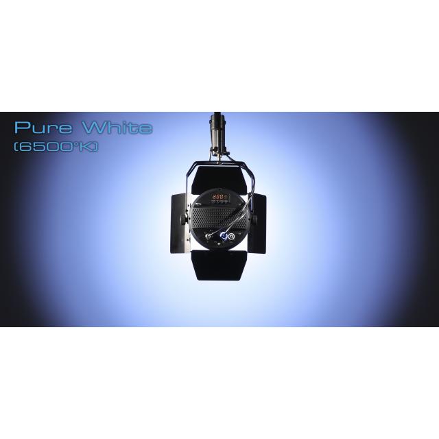 PAR per uso interno a LED da 200W Bianco Caldo + Puro con alette e apertura del fascio a 60°