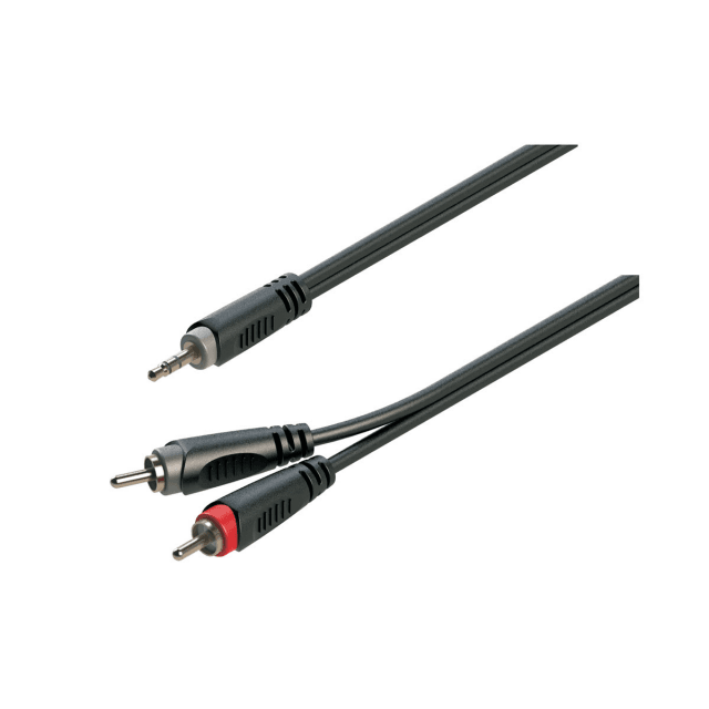 Cavo adattatore a Y 3.5mm Jack maschio STEREO - 2xRCA maschio / 1.5mt