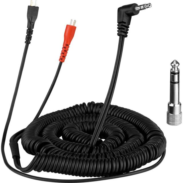 Cavo spiralato per Sennheiser HD 25 - 4.5m - nero