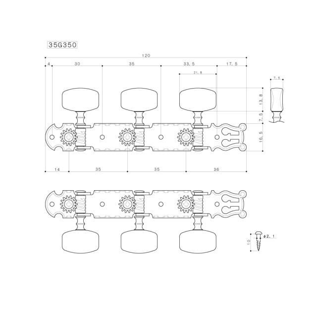 Set Meccaniche per Chitarra Classica (Nickel)