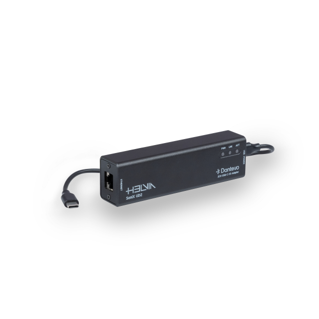 Interfaccia I/O Dante™, canale USB 2x2, Plug & Play