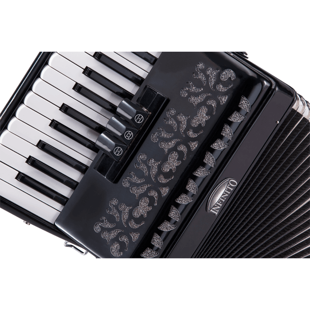 Fisarmonica 48 bassi nera
