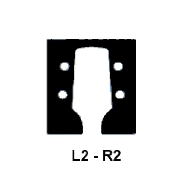Electric Bass Machine Heads Set, L2+R2, Chrome