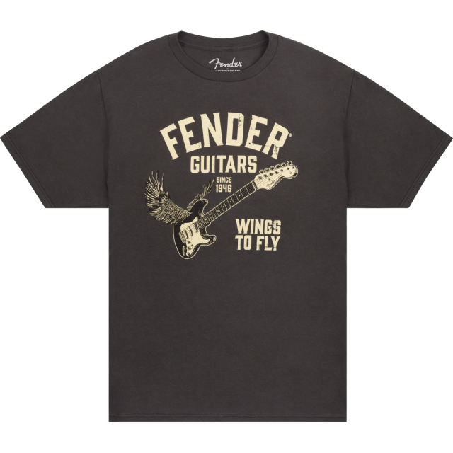 Fender® Wings To Fly T-Shirt, Vintage Black, XXL
