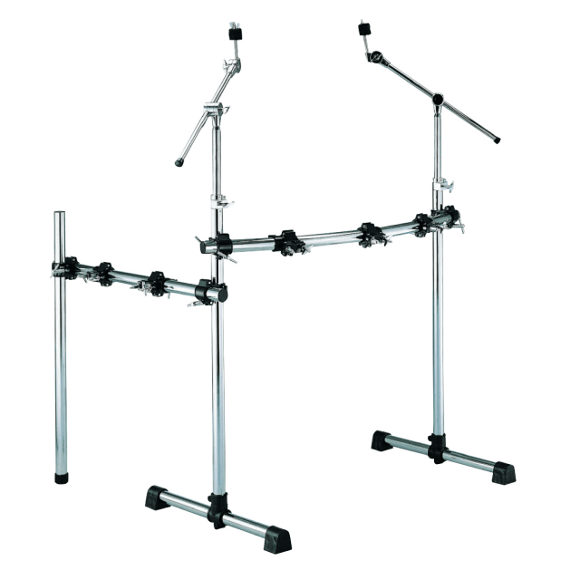 Rack per batteria con sistema di appoggio a T e braccio aggiuntivo laterale