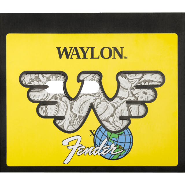 Waylon Jennings Leather Pickguard, White