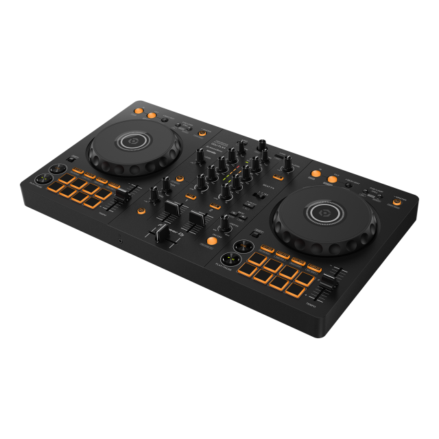 2-channel DJ controller for multiple DJ applications