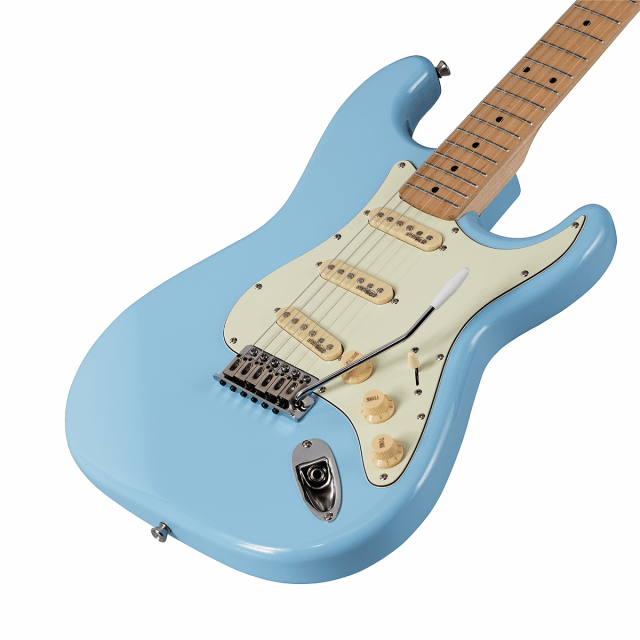 Chitarra elettrica double cutaway con 3 single coil e meccaniche vintage (equipaggiata Wilkinson, tastiera acero)