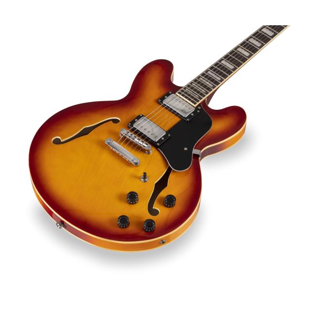 Chitarra semiacustica double cutaway con Humbucker