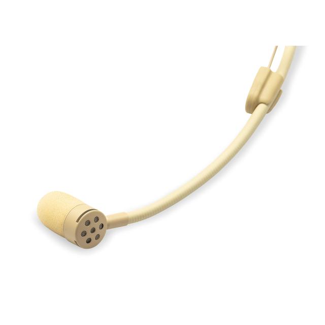 Mic. ad Archetto Cardioide, mini-Jack TRS da 1/8" con ghiera, Beige (tipo Sennheiser®)